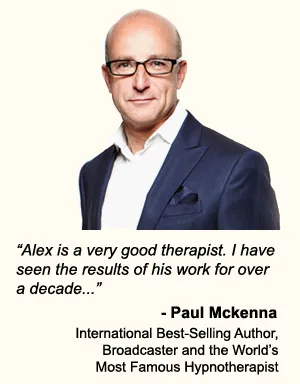 Paul Mckenna testimonial for hypnotherapy for blushing in London - Alex is a very good therapist. I have seen the result of his work for over a decade